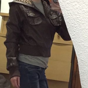 Faux leather jacket
